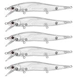 20pcs/Set Unpainted Lures Slow Sinking DIY Blank Jerkbaits with Steel Beads Minnow Hard Baits Trout 12cm 12g