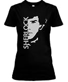 Stylotex Damen/Girlie T-Shirt Sherlock, Farbe:schwarz, Größe:M