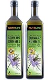 Nutrilife - Schwarzkümmelöl 2x1000ml - 100% pur, ungefiltert, kaltgepresst, vegan - Frischegarantie: täglich mühlenfrisch vom Hersteller aus echten ägyptischen Schwarzkü