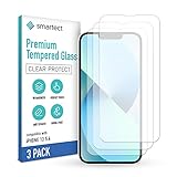 smartect Schutzglas kompatibel mit Apple iPhone 13 mini [3 Stück] - Tempered Glass mit 9H Härte - Blasenfreie Schutzfolie - Anti-Kratzer Display