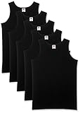 Fruit of the Loom Herren Regular Fit Unterhemd 5-Pack Athletic Mens, Schwarz (Black), XX-Larg