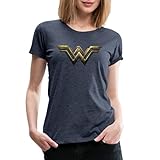 Spreadshirt Warner Bros Wonder Woman Logo Frauen Premium T-Shirt, L, B