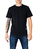 Calvin Klein Jeans Herren Badge Turn Up Sleeve Hemd, Schwarz, L