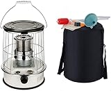 ZXSZX Indoor Kerosin Konvektionsheizung, Tragbare Herd Heizgeräte, Nicht Elektrische Heizgeräte Einstellbare Flammenöl Heizofen Für Den Außenbereich Winter, Terrasse Heizung,6L