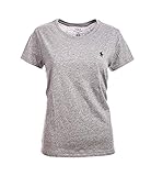 Ralph Lauren Polo Damen Rundhals Shirt T-Shirt Grau Größe L