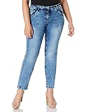 Cecil Damen 373788 Style Scarlett Loose Fit Jeans, Light Blue Wash, 29W / 30L
