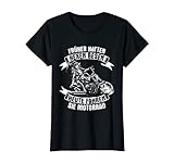 Damen Motorradfahrerin Hexe Hexen Lustiger Biker Spruch Halloween T-S