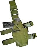 ADLOASHLOU Drop Bein Holster für Pistole-Rechtshänder Taktische Oberschenkel Airsoft Pistole Holster mit Magazin Tasche Einstellbare Gun Holster G