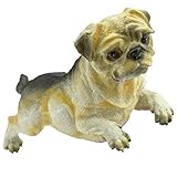 Hundefigur Mops Tierfigur Deko-Hund Gartenfigur Mopsfigur w