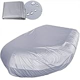 Schlauchboot Bootabdeckplane, Wasserdicht Staubdicht UV-Beständig Persenning Boot, Bootsabdeckung Schützen sie ihr Schiff, 210D Oxford Stoff, Bootspersenning ( Color : Gray , Size : 330*94*46cm )