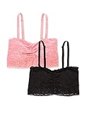 Amazon-Marke: IRIS & LILLY Damen BH, 2er-Pack, Mehrfarbig (Black/pink), XS, Label: XS