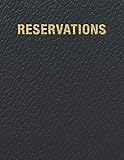 Reservations: Reservation Book For Restaurant | 2019 365 Day Guest Booking Diary | Hostess Table Log Journal | Black Faux L