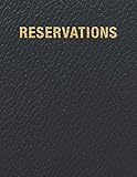 Reservations: Reservation Book For Restaurant | 2019 365 Day Guest Booking Diary | Hostess Table Log Journal | Black Faux L