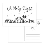 Religiöse Weihnachtspostkarten 'Oh Holy Night' für den Versand – (48 Stück) – 10,2 x 15,2