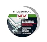 MEM Bitumen-Band, Selbstklebendes Dichtungsband, UV-beständige Schutzfolie, Stärke: 1,5 mm, Maße: 5 cm x 10 m, Farbe: