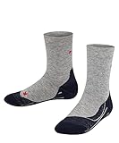 FALKE Kinder Laufsocken RU4, kurze Sportsocken mit Baumwolle, 1 er Pack, Grau (Light Grey 3406), 35-38