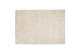 LIFA LIVING Moderner Wohnzimmerteppich in 133 x 200 cm, Rechteckiger Wollteppich in Beige, Weicher Schlafzimmerteppich für Flur, Wohn- & S