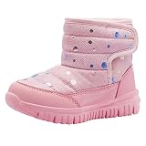 ROMIDA Baby Stiefel Kleinkindschuhe Winterstiefel Neugeborene Mädchen,weiche Unterseite rutschfeste warme Babyschuhe Weiche Sohle rutschfeste Schuhe Pelz Gefüttert Warme Schnee W