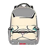 BYETWIK Schulrucksack Schultaschen Mädchen Jungen Teenager Rucksack, Entzückende Hunderasse 47 Schultasche Schulrucksäcke Backpack für Damen Herren Geeig