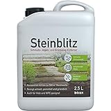 blizz Tec Steinblitz 2,5 l Steindusche & Wegerein zur hochwirksamen Reinigung Ihrer Außenanlagen und der Entfernung von Algen, Grünbelag und S