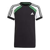 adidas B Bold Tee T-Shirt Kinder, Jungen, Unterhemd, GM6970, Schwarz, Verese, Weiß, 9 Añ