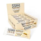 Misfits Veganer Proteinriegel, Weiße Schokolade-Gesalzene Erdnüsse (12 x 45 g), 100 % pflanzlicher proteinreicher, zuckerarmer Snack mit Schokoladenüberzug, milch- und g