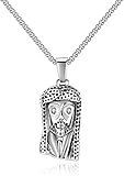 TTDAltd Halskette 2 Stück Mode Halskette Anhänger Kragen Titan Stahl Anhänger Halskette Mit Zirkon Vintage Punk Schmuck Für Männer Und Frauen Geburtstagsfeier Geschenk