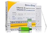 One+Step Vitamin D Test Kit Selbsttest I Vitamin D Mangel zu Hause testen I Vitaminmangel erkennen I Vitamin D Spiegel ohne Labor direkt zu Hause ausw