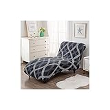 HUANXA Chaiselongue Abdeckung Stretch Chaiselongue Schonbezüge, Drucken für Wohnzimmer Relaxliege Deluxe Stuhlbezüge Armlos Liegebezug für Schlafzimmer Chaise ​Weicher Stoff Maschinenwaschb