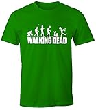 MoonWorks Herren T-Shirt - Walking Dead Zombie Revolution - Comfort Fit Grün L