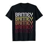 Britney Retro Wordmark Muster – Vintage Style T-S