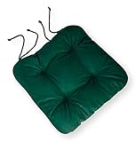 4L Textil 4er Set Stuhlkissen 40x40 cm mit Bändern Gartenstuhl Sitzkissen Garten Sitzpolster Auflage Kissen für Stuhle und Bänke Steppkissen Stuhlauflagen Set Bodenkissen Handmade in EU (Petrol)