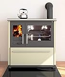 EEK A+ Küchenofen Holzherd Plamen 850 creme, rechte Version - 8 kW Dauerb