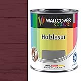 WALLCOVER Colors Holzlasur aussen braun 750 ml 4F Lasur Holz Holzschutz Wetterschutz 3 Jahre Schutz geruchsarm Premium Q