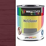 WALLCOVER Colors Holzlasur aussen braun 750 ml 4F Lasur Holz Holzschutz Wetterschutz 3 Jahre Schutz geruchsarm Premium Q