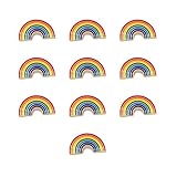 DREAMDEER 10 Stück Regenbogen Liebe Flagge Freundschaft Brosche Pin Abzeichen Gay & Lesbian Schmuck Geschenk