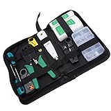 YepYes Netzwerkkabel-Tester-Reparatur-Wartungswerkzeug-Kit RJ45 RJ11 LAN-Kabel-Tester-Crimper-Stripp