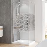 Schulte Duschkabine Glas-Dusche 90x90, 5mm Stärke Drehtür und Seitenwand chrom-optik Sicherheitsg