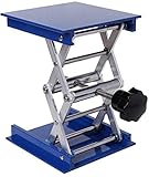 HeyWin Labor Hebebühne 4x4 Zoll, aus Aluminiumoxid, auch als Wagenheber zum Heben von Router, Laser, Schrank verwendet (blau) (100 mm x 100 mm)