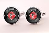 Manschettenknöpfe, Vinyl, Uhr-Manschettenknöpfe, Engineer-Manschettenknöpfe, Silber-Schmuck, Manschettenknöpfe, Manschettenknöpfe, Glas-Cabochon-Manschettenknöp