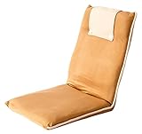 bonVIVO Bodenstuhl mit Rückenlehne Easy II - Ideal als Sitzkissen & Outdoor-Klappsessel für Meditation, Yoga, Camping oder als Bodenliege -Beig