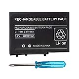 OSTENT 2000 mAh 3,7 V wiederaufladbarer Lithium-Ionen-Akku + Werkzeug-Set kompatibel für Nintendo DSL NDS L
