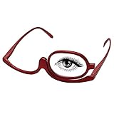 2 in 1 Damen Schminkbrille Lektüre Brille Bilden Brille Flip Runter Linse Falten Kosmetik Damen Lektüre Brille-250