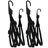 Gepäckspanner, 2 Stücke Expander mit Haken, Spanngurte mit Haken, Spanngurte Kurz Mit 4 Schiebeschnalle, Spanngurt Fahrrad, Gepäckträger Spanngurt für Motorrad F