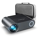 Mini Beamer ELEPHAS, Nativ 720P HD 4500 Lumen Projektor 200' LED Projektor, für Film Unterhaltung Spiele, unterstützt HDMI VGA AV USB Micro SD, Schwarz. MEHRWEG