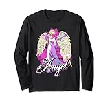 Angelic Ästhetisches Engel-Shirt für Frauen, niedliche Flügel, spirituell Lang