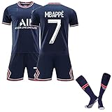 ZZD Fußball Trikot Für Herren Paris Saint-Germain Trikot Set 21-22 Heim-/Auswärtstrikot Kurzarmtrikot Shorts Set Für Fußballtrikot Für Erwachsene,A,S