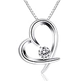 B.Catcher Herz Kette Damen Halskette 925 Sterling Silber Lebhaft Herz Schmuck 45CM Kettenlänge Geschenk für Damen/Frau/Freundin/T