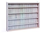 Inter Link Sammlervitrine Hängevitrine Wandregal Glasvitrine Wandvitrine Hängeregal Schaukasten MDF Sonoma-Eiche Nachbildung