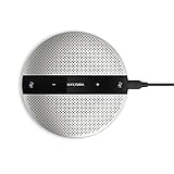 Kaysuda USB-Lautsprecher-Telefon, 360 ° omnidirektionales Mikrofon, tragbares Konferenz-Freisprechtelefon, Echounterdrückung für Teams, Zoom, VoIP-Anrufe, Webinar, Telefon, Call-Center,